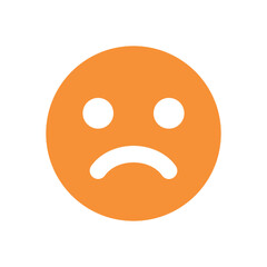An orange pixelated emoticon displays angry displeasure