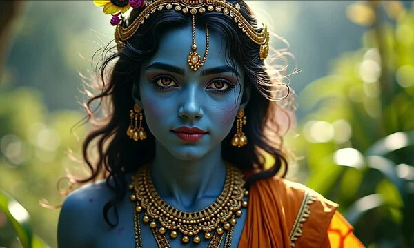 cinematic video of lord krishna