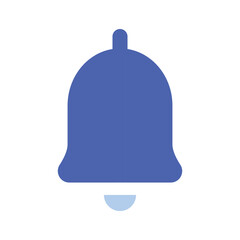 A Simple Blue Pixelated Bell Icon Design