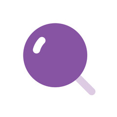 A Purple Pixelated Circle With A Small Tail