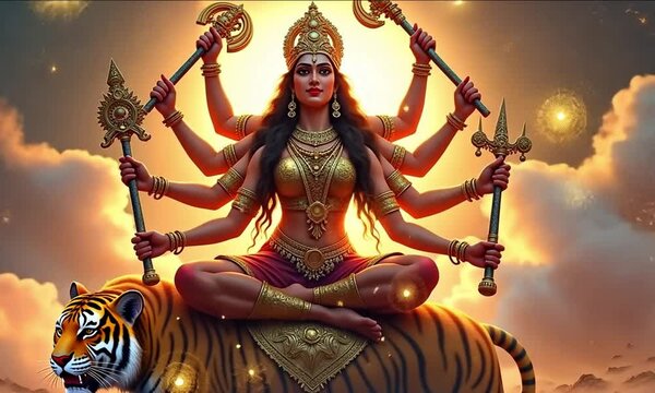 cinematic video of maa durga