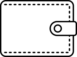 Wallet icon. Black line wallets on white background illustration