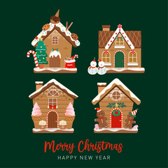 A Gingerbread christmas house collection