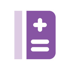 Fototapeta premium Purple Medical Record Book with Blank Space