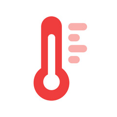 A Pixelated Thermometer Shows High Temperature In Fahrenheit