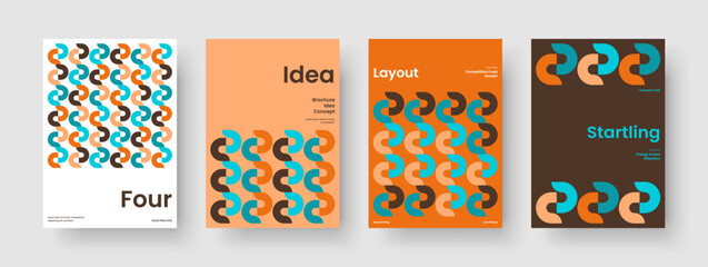 Obraz premium Geometric Brochure Layout. Modern Flyer Template. Abstract Report Design. Background. Poster. Book Cover. Banner. Business Presentation. Newsletter. Brand Identity. Leaflet. Advertising. Pamphlet