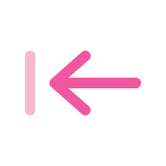 Pink Arrow Indicates Leftward Navigation Button