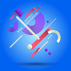Modern backgrounds with abstract elements and dynamic shapes. Compositions of colored spots. Vector illustration. Template for design and creative ideas.