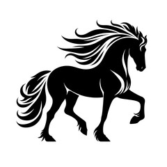 Horse Silhouette vactor illustration artwork 