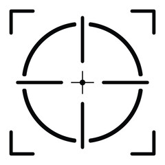 Target icon. Precision, Aim, Bullseye symbol