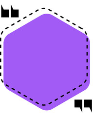 Colorful quote frames. Speech bubbles with quotation marks. Blank text message box for quotes. Blog post template illustration.