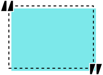 Colorful quote frames. Speech bubbles with quotation marks. Blank text message box for quotes. Blog post template illustration.