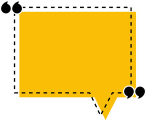 Colorful quote frames. Speech bubbles with quotation marks. Blank text message box for quotes. Blog post template illustration.