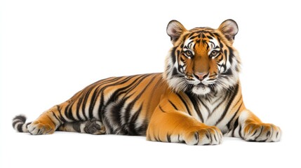 Fototapeta premium Majestic tiger lounging gracefully