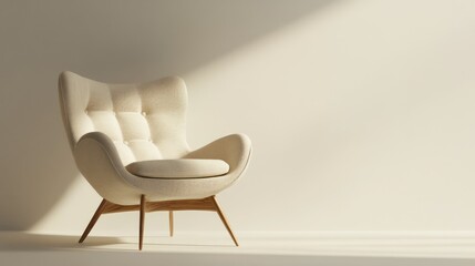 Cozy modern chair in a minimalist setting