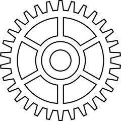 Gear icon. Cogwheel different shape. Gear wheel isolated on white background. illustration
