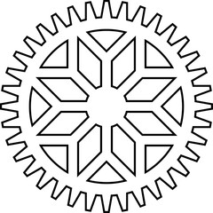 Gear icon. Cogwheel different shape. Gear wheel isolated on white background. illustration