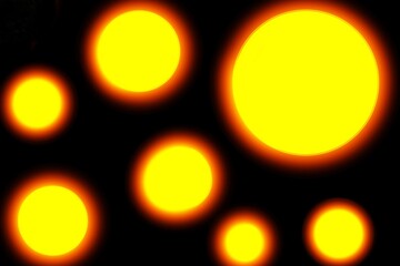 Round shape ,yellow fluorescence background
