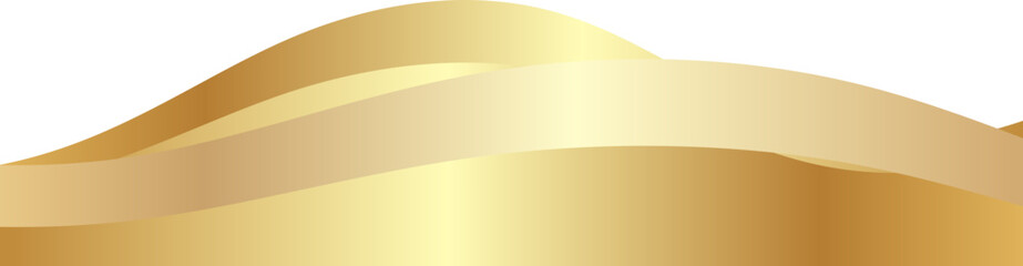 Fototapeta premium Elegant Gold Wave Footer 