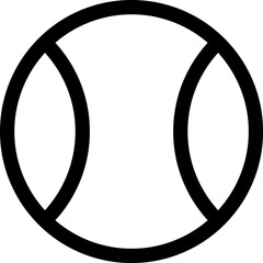 Tennis ball icon isolated on white background