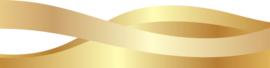 Elegant Gold Wave Footer 