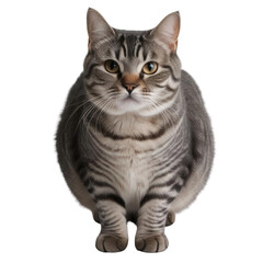 Silver Tabby Cat Sitting Confidently With Striking Green Eyes