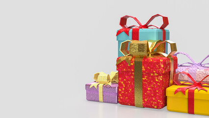 The Gift box for celebration or Holiday concept 3d rendering.