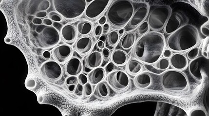 Scanning electron microscope image of the interior of an agave flower head