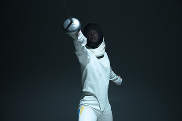 Fencing sport.