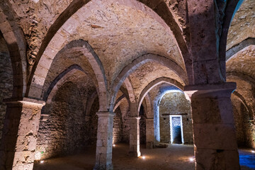 Medeieval town's basements in France. 