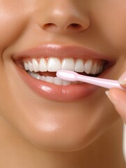 Naklejka premium Smiling Mouth With Toothpaste
