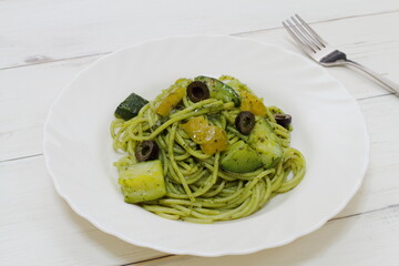 バジルソースパスタ