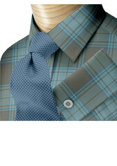 Plaid check shirt with smart tie.