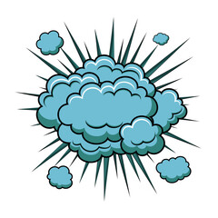 Cartoon smoke clouds. Comic smoke flows, dust, smog and smoke steaming cloud vector illustration, smoke explosion, comic cloud