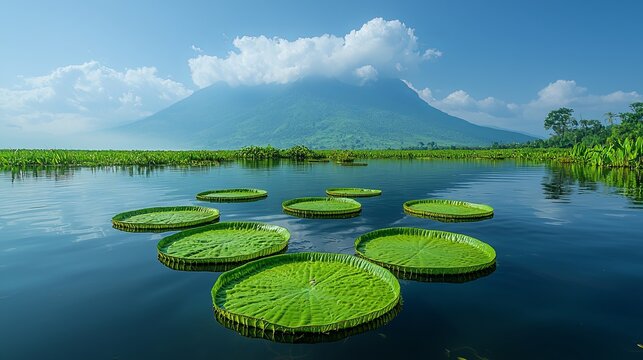 Tranquil Loktak Lake with Floating Islands in Manipur