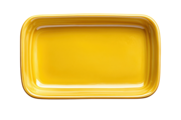 Bright yellow ceramic serving tray ideal for dining and entertaining occasions