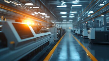 Obraz premium Modern Factory Production Line Machinery And Equipment