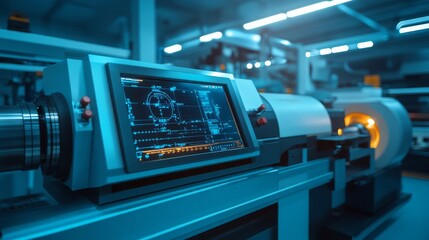 Advanced Manufacturing Machine Control Panel Display