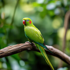 Green Parrot Isolated