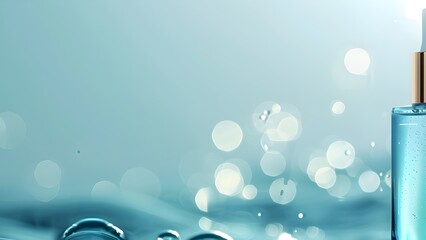 Blue cosmetic perfume for beauty brand	
