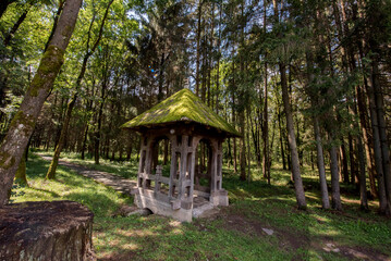gazebo in the woods