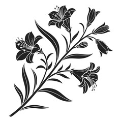 black and white floral background