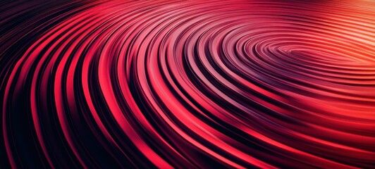 Fototapeta premium Abstract swirling red and dark crimson concentric circles background.