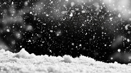 Black and white snow texture for digital overlays and seasonal projects
