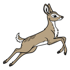 deer cartoon isolated on white