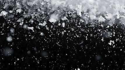 Obraz premium Snow texture with falling flakes for creative graphic resources 