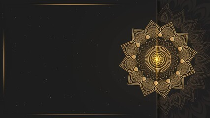 Abstract Luxury frame mandala art 4k video footage, Floral vintage decorative element's, Mandala animation Indian Wedding Invitation Card. decorative. Yoga, Wedding, and Ramadan Arabic Islamic 4K 3D