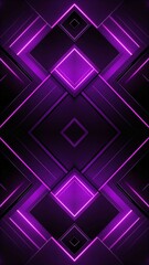 Fototapeta premium Neon Purple Seamless Pattern - Geometric Abstract Background