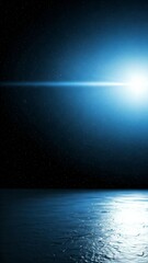 Obraz premium Sunrise horizon over Earth from space with sunlight reflecting off the ocean.