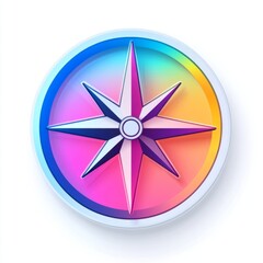 Vibrant Compass Icon Design